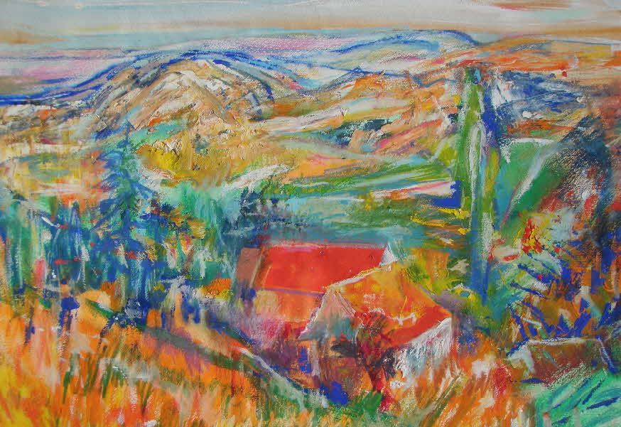 Klaus Kusche (1931 - 1997) - Blick ins Tal - um 1975  - 39,5 x 56 cm  - 89 € mtl./K 1450 €