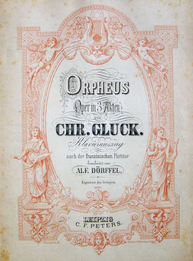 Christoph Willibald (Ritter von) Gluck (* 2. Juli 1714 in Erasbach bei Berching, Oberpfalz; � 15. November 1787 in Wien) war ein deutscher Komponist der Vorklassik.

Orfeo ed Euridice, Libretto Calzabigi, Urauff�hrung Wien, 5. Oktober 1762
Orph�e et Euridice (franz�sische Fassung), Libretto Pierre Louis Moline nach Ranieri de� Calzabigi, Urauff�hrung Paris, 2. August 1774 - 39 € mtl./K 350 €