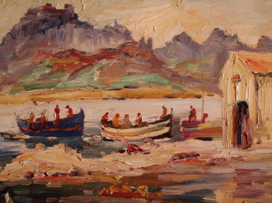 Albert Fessler (1908 - 1978) -  Port de Selva - Kapelle am Hafen 1968 - Detail - 89 € mtl./K 1450 €