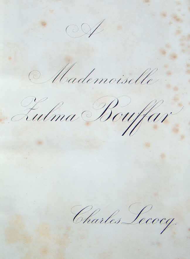 Alexandre Charles Lecocq (* 3. Juni 1832 in Paris; � 24. Oktober 1918 ebenda) war ein franz�sischer Operettenkomponist.

La Camargo Libretto Eug�ne Leterrier und Albert Vanloo, op�ra comique 3 Akte Erstauff�hrung 20. Nov. 1878 Paris, Th��tre Renaissance - 39 € mtl./K 350 €
