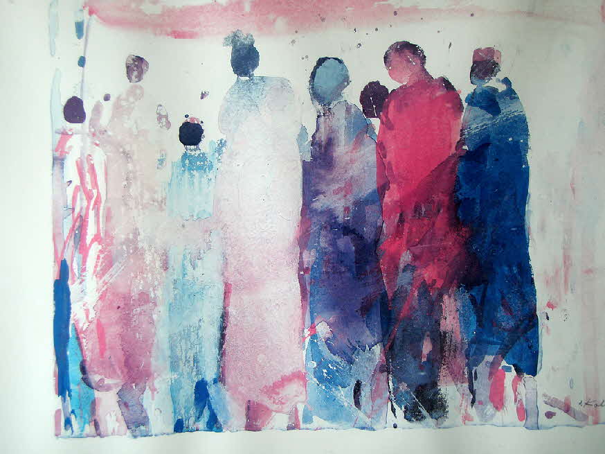 Tobin - Die Zuschauer - 60 x 50 cm - ca 1980  - 39 € mtl./K 450 €