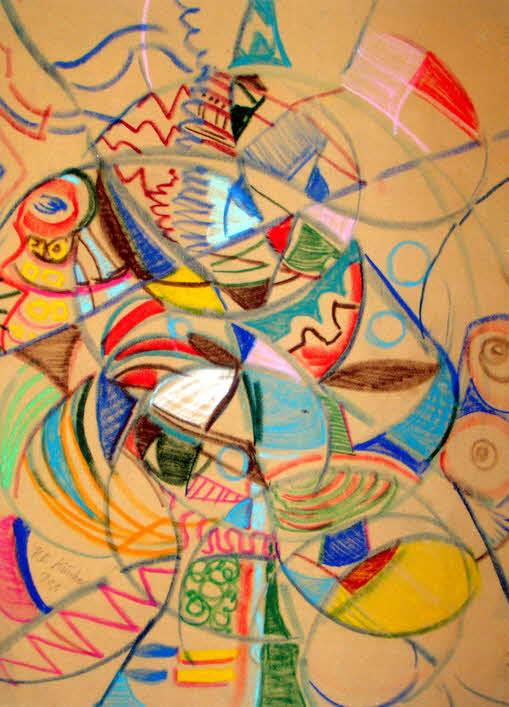 Klaus Kusche (1931 - 1997)  - Jahrmarkt - 60 x 50 cm - um 1980  - 39 € mtl./K 450 €