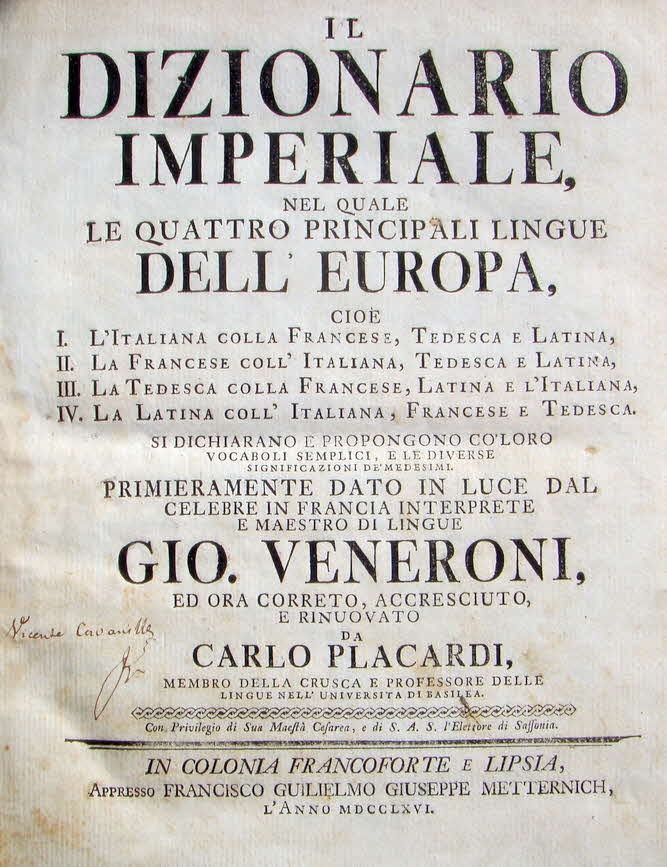 W�rterbuch 1766 - 22 x 25 x 6 cm - Ledereinband - 885 Seiten -  59 € mtl./K 650 €