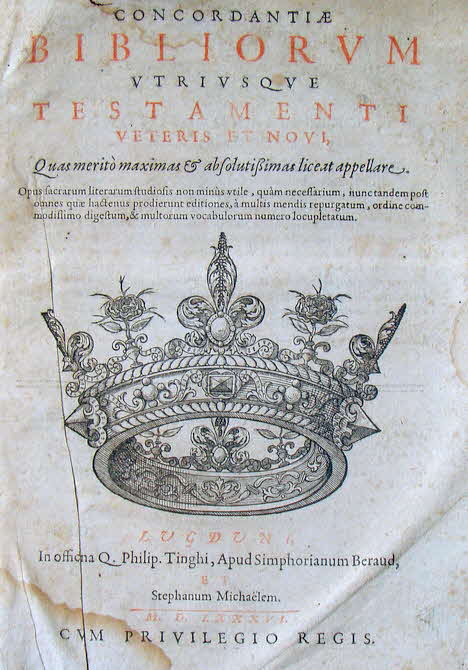 Bibliorum Testamenti - Leiden 1586 verlegt von Stephanum Michaelen - ca 800 S. - 26 x 20 x 7 cm . -  89 € mtl./K 950 €