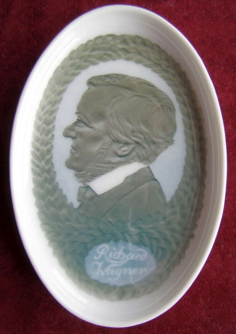 Portr�t von Richard Wagner auf Porzellan - ROSENTHAL Kunstabteilung um 1920 - 11 x 7 x 1 cm - 39 € mtl./K 250 €