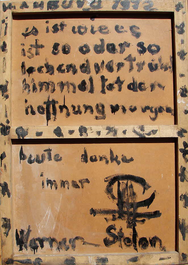 Werner Stefan - Hamburg 1972 - Gips und Acryl R�ckseite - 120 x 80 cm  - 89 € mtl./K 1450 €